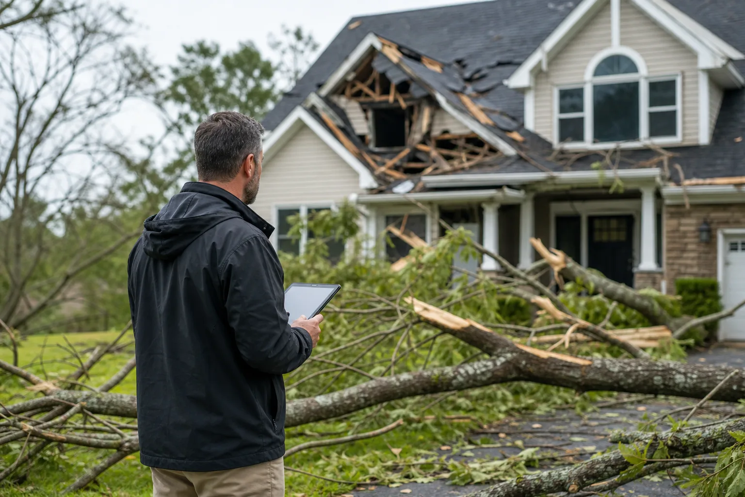 Storm Damage Restoration intake for Cleaning Restoration and Remediation