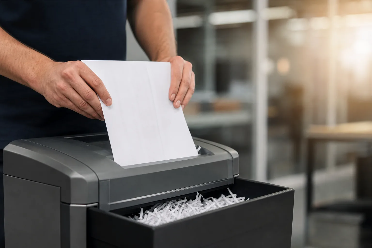 Document Shredding intake preview